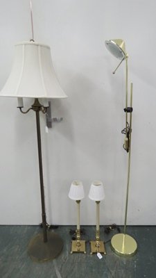 LOT (4) INCLUDING (2) FLOOR LAMPS, HEIGHT 59" AND (2) (1 of 4)