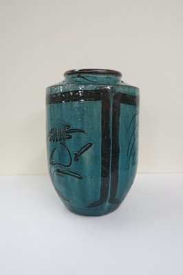 PROVINCIAL CHINESE GLAZED CERAMIC JAR. HEIGHT 12 1/4" (1 of 3)