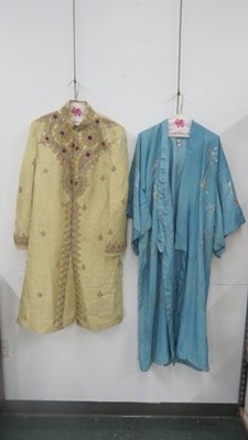 LOT (2) INCLUDING CHINESE METALLIAC THREAD EMBROIDERED (1 of 6)