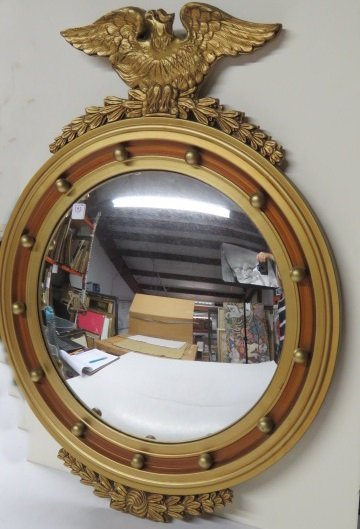 FEDERAL STYLE ROUND BULL'S EYE MIRROR. DIAMETER 23 1/2" (1 of 2)