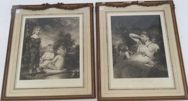 LOT (2) ENGRAVINGS, (1) AFTER SIR JOSHUA REYNOLDS. (1 of 4)