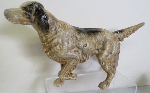 PAINTED IRON POINTER DOG DOOR STOP. HEIGHT 8 1/2"; (1 of 1)