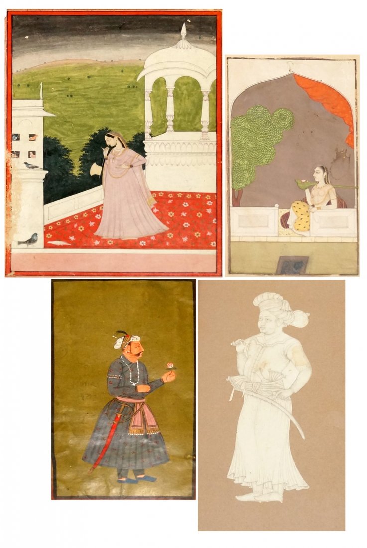 LOT (4) PERSIAN MINIATURES, 19TH CENTURY. FRAMED AND (1 of 1)