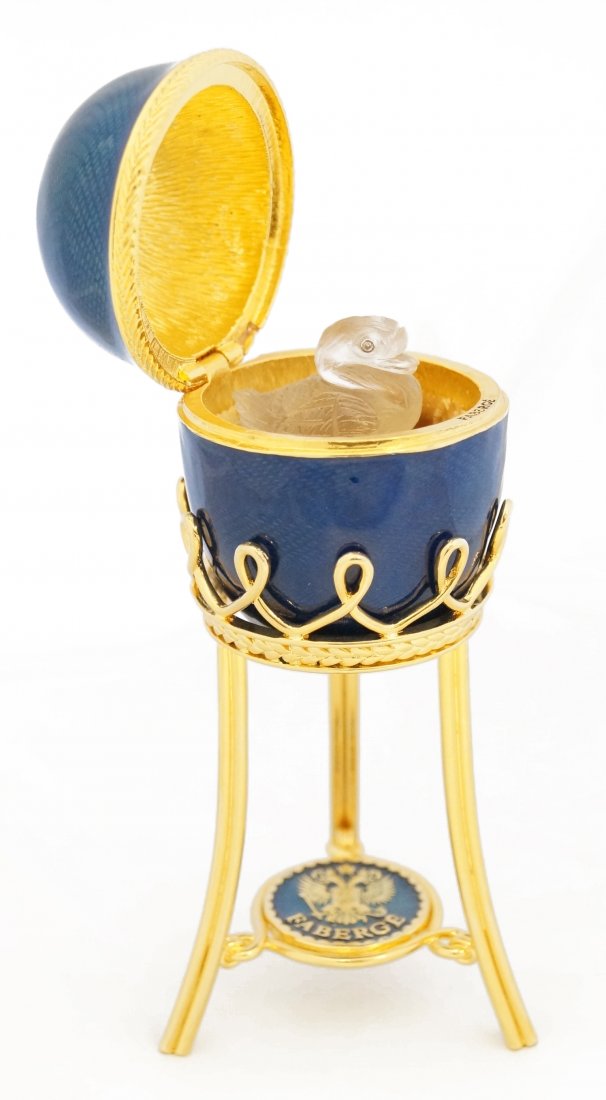 RUSSIAN FABERGE/LIMITED EDITION BLUE GUILLOCHE ENAMELED (1 of 4)