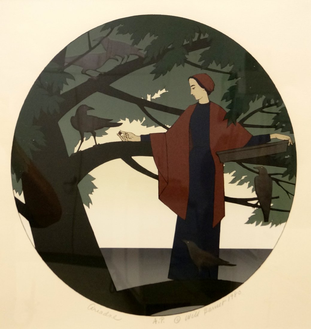 WILL BARNETT (AMERICAN 1911-2012) SERIGRAPH, "ARIADNE", (1 of 2)