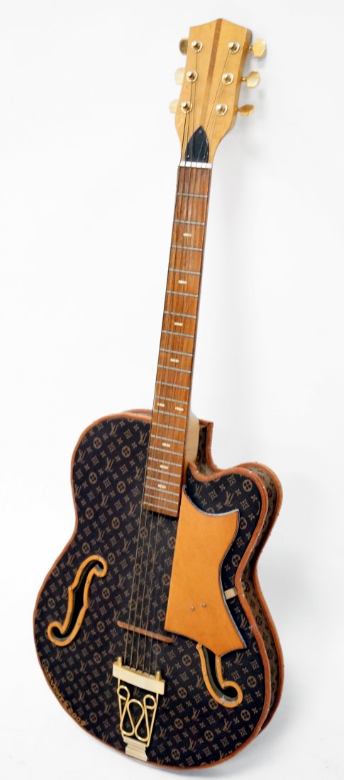 CUSTOM MADE CUT AWAY ACOUSTIC GUITAR MOUNTED WITH (1 of 3)