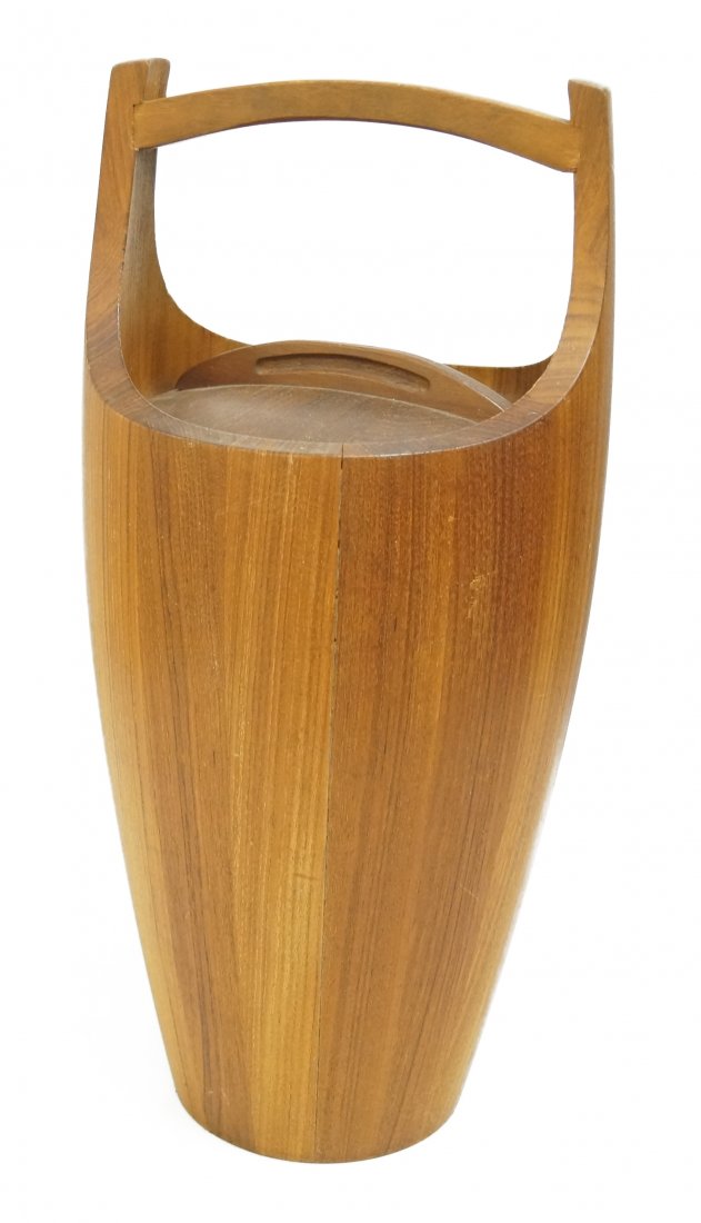 JENS HAROLD QUISTGAARD (DENMARK 1919-2008), TEAK ICE: JENS HAROLD QUISTGAARD (DENMARK 1919-2008), TEAK ICE BUCKET FOR DANSK. HEIGHT 19"