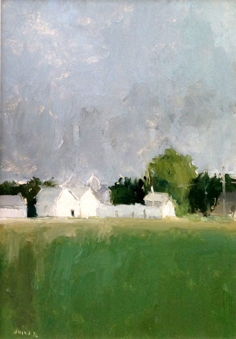 STUART SHILS (AMERICAN/PA 1954-), OIL ON PAPER, (1 of 3)