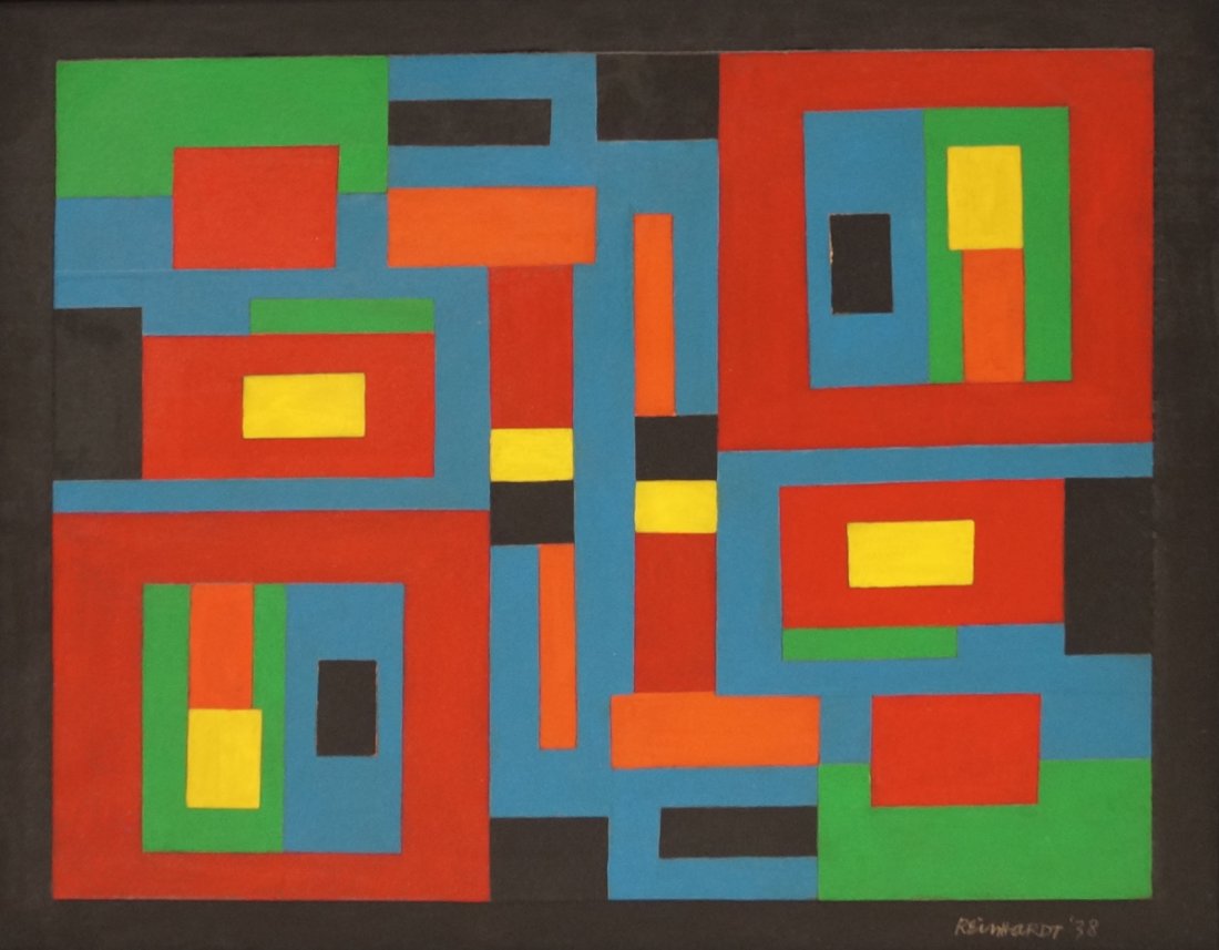 AMERICAN SCHOOL (20TH CENTURY), OIL AND COLLAGE ON (1 of 3)