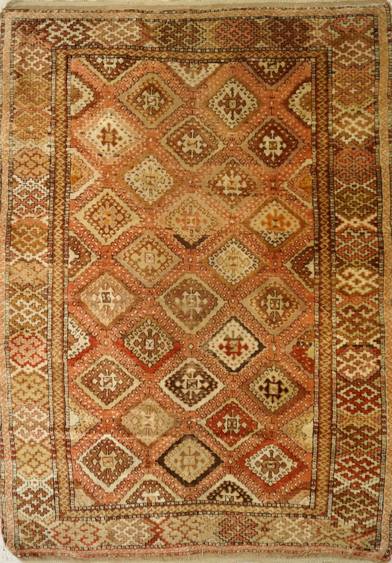 SEMI-ANTIQUE KURDISH/YORUK CARPET WITH BAKLAVA PATTERN, (1 of 3)