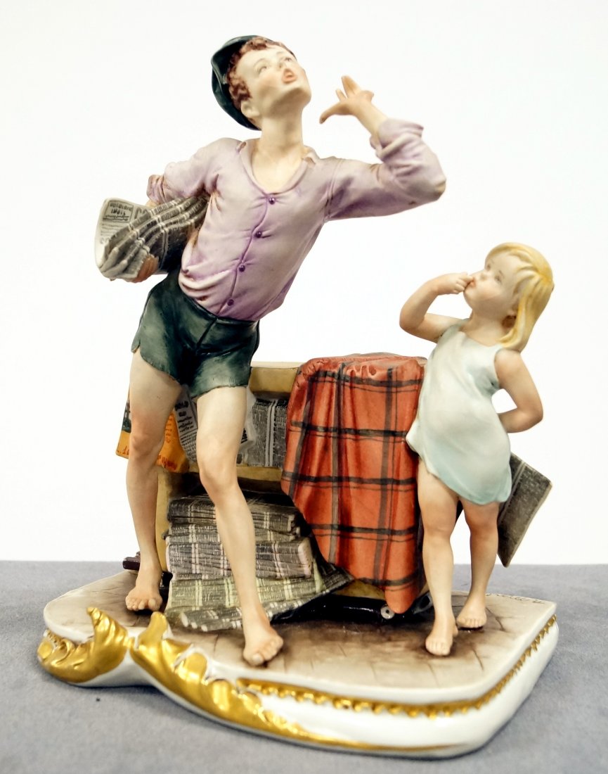 CAPO DI MONTE ITALIAN DECORATED PORCELAIN FIGURAL (1 of 2)