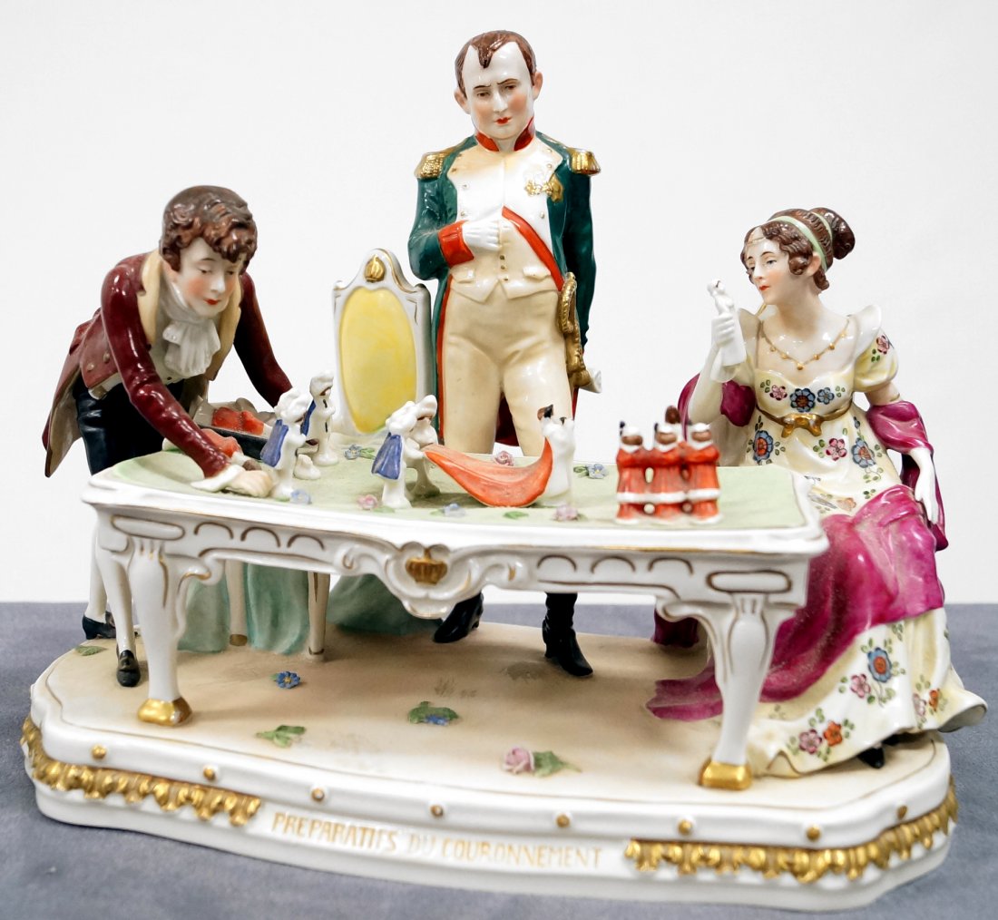 SCHEIB-ALSBACH GERMAN DECORATED PORCELAIN FIGURAL (1 of 2)