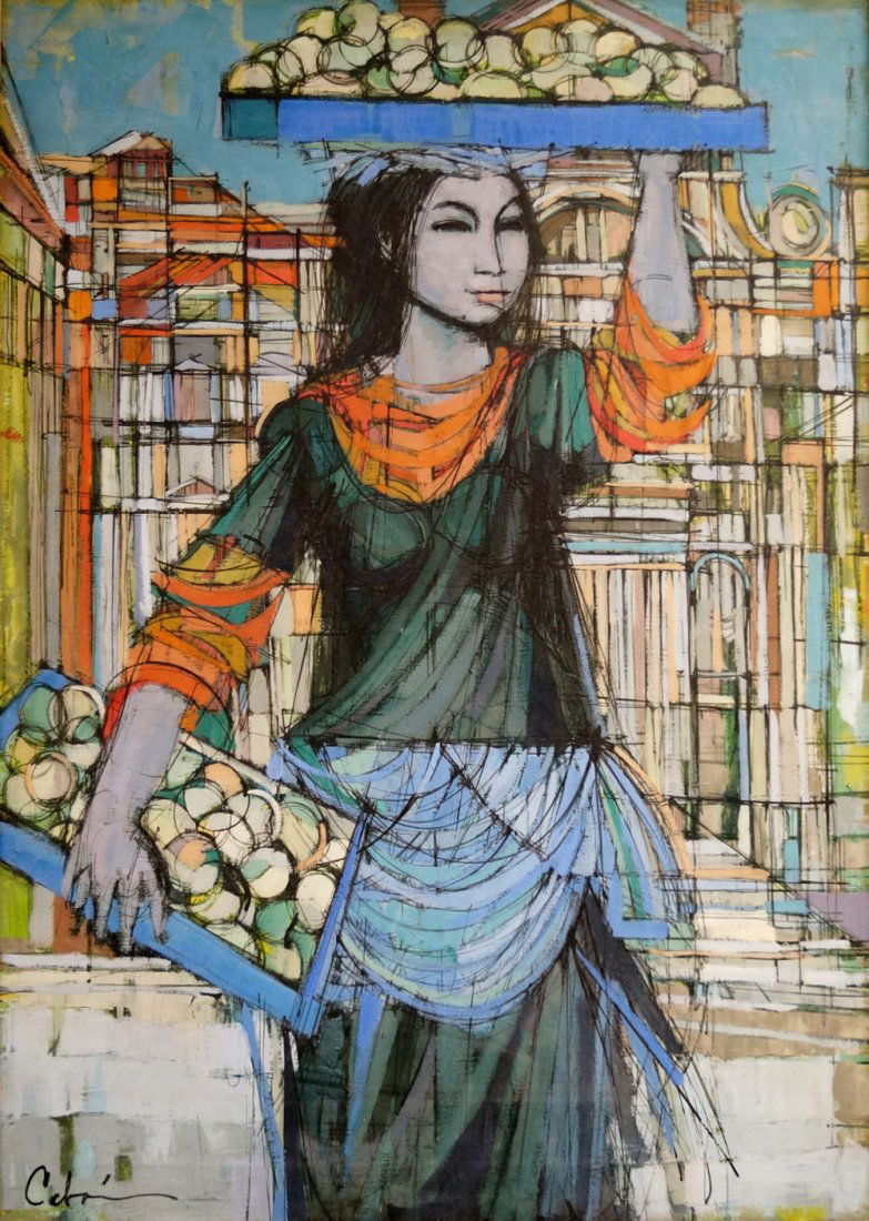 LARRY CABANISS (ITALIAN/AMERICAN 20TH CENTURY), OIL ON (1 of 2)