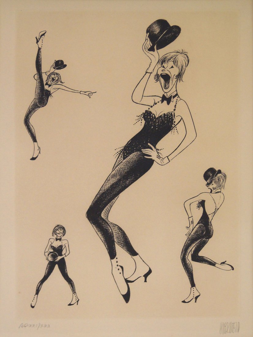 AL HIRSCHFELD (AMERICAN 1903-2003), ETCHING, SHIRLEY (1 of 2)