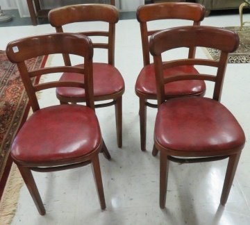 SET (4) FRUITWOOD PUB CHAIRS (1 of 3)