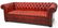 RED LEATHER CHESTERFIELD SOFA. HEIGHT 30"; WIDTH 84";