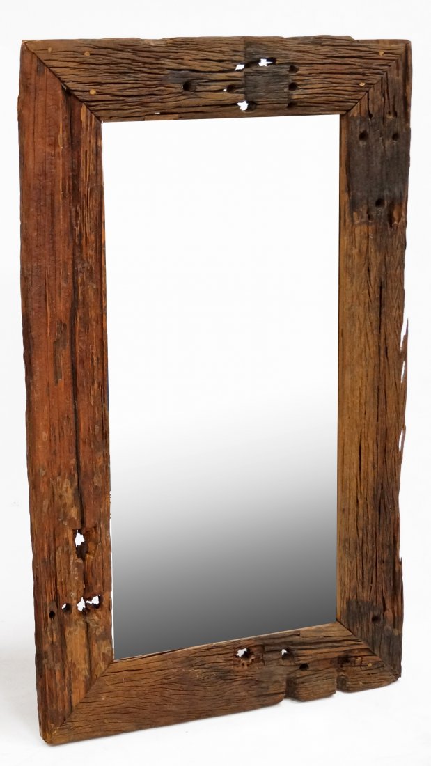 CUSTOM MADE DISTRESSED/RECLAIMED WOOD FRAMED MIRROR. 60 (1 of 1)