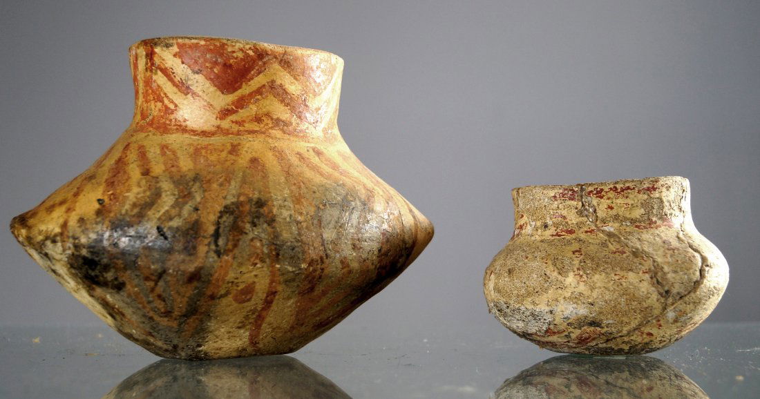 HACILAR, ANATOLIA, LOT (2) CHALCOLITHIC DECORATED (1 of 1)