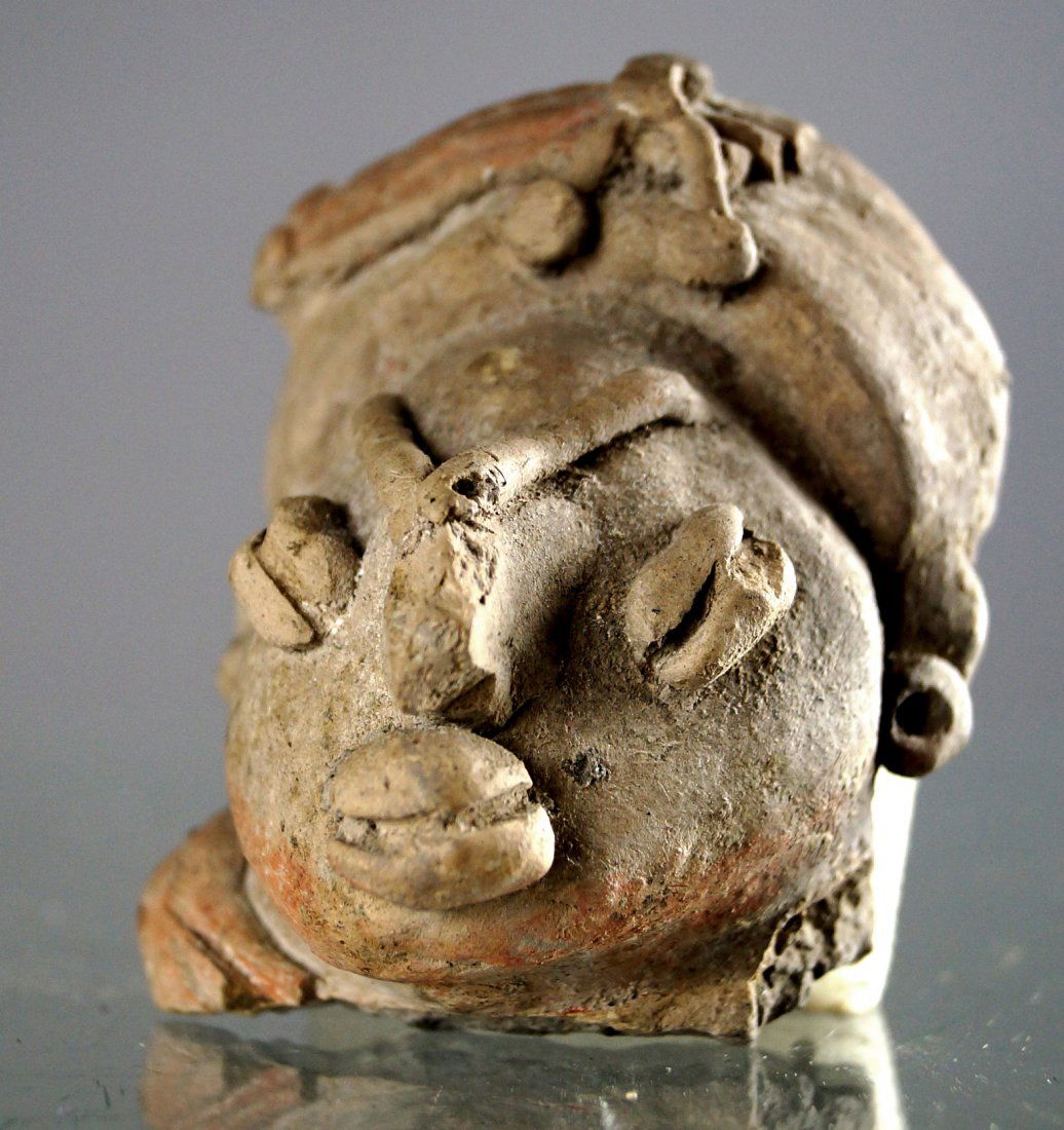 CENTRAL MEXICAN TERRA COTTA HEAD, PRE-CLASSIC PERIOD. (1 of 1)
