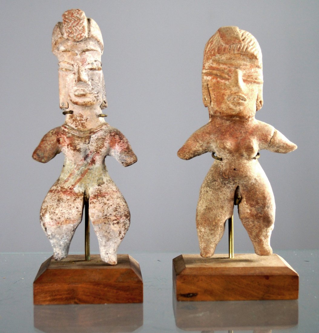 LOT (2) CENTRAL WEST COAST MEXICAN POTTERY FIGURES, (1 of 1)