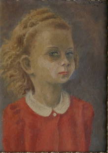 LUCILE BLANCH (1895-1981): LUCILE BLANCH (1895-1981), OIL ON MASONITE, PORTRAIT OF BARBARA BOYD (TYLERTOWN, MISSISSIPPI) 1941, SUR. 14 3/4" X 12"; FRAMED 23 1/2" X 18 1/2"