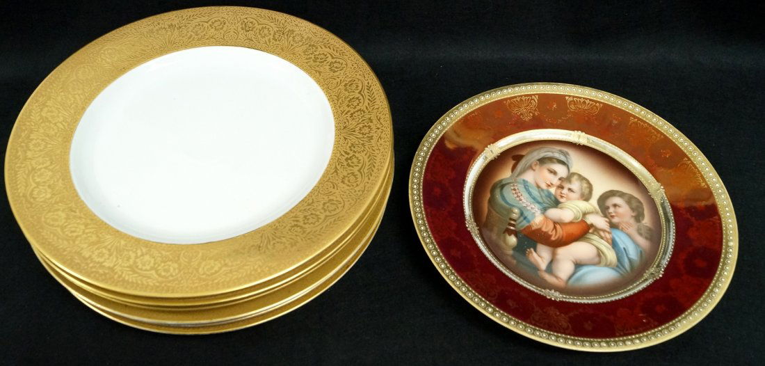 LOT (7) PORCELAIN PLATES INCLUDING ROYAL BONN DECORATED (1 of 3)