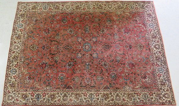 SEMI-ANTIQUE CENTRAL PERSIAN CARPET. 7'7" X 10'8" (1 of 5)