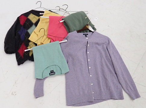 LOT (6) CASHMERE SWEATERS. SIZE L AND XL (1 of 5)