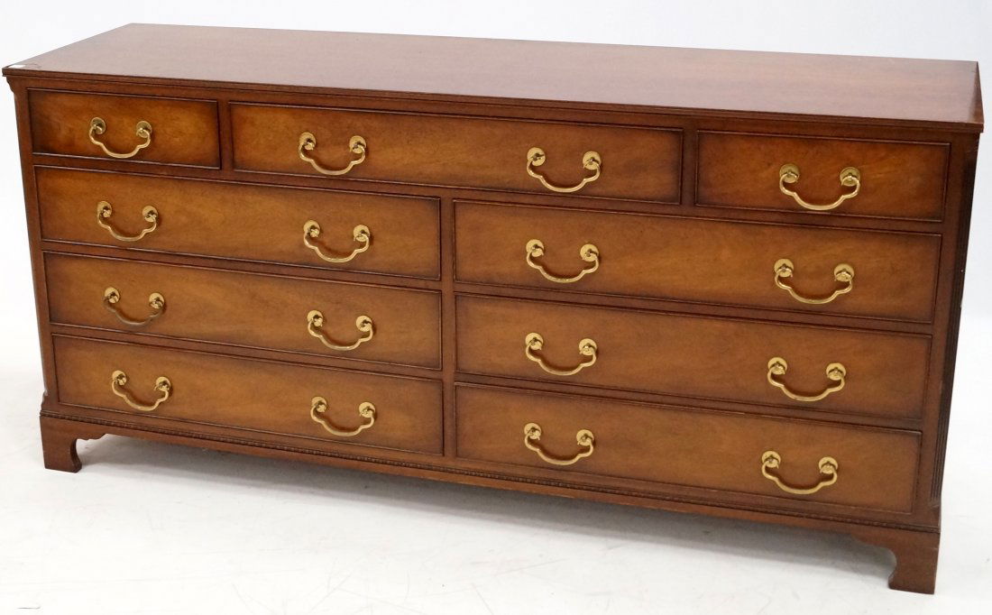 KITTINGER FEDERAL STYLE MAHOGANY CHEST OF DRAWERS, (1 of 2)