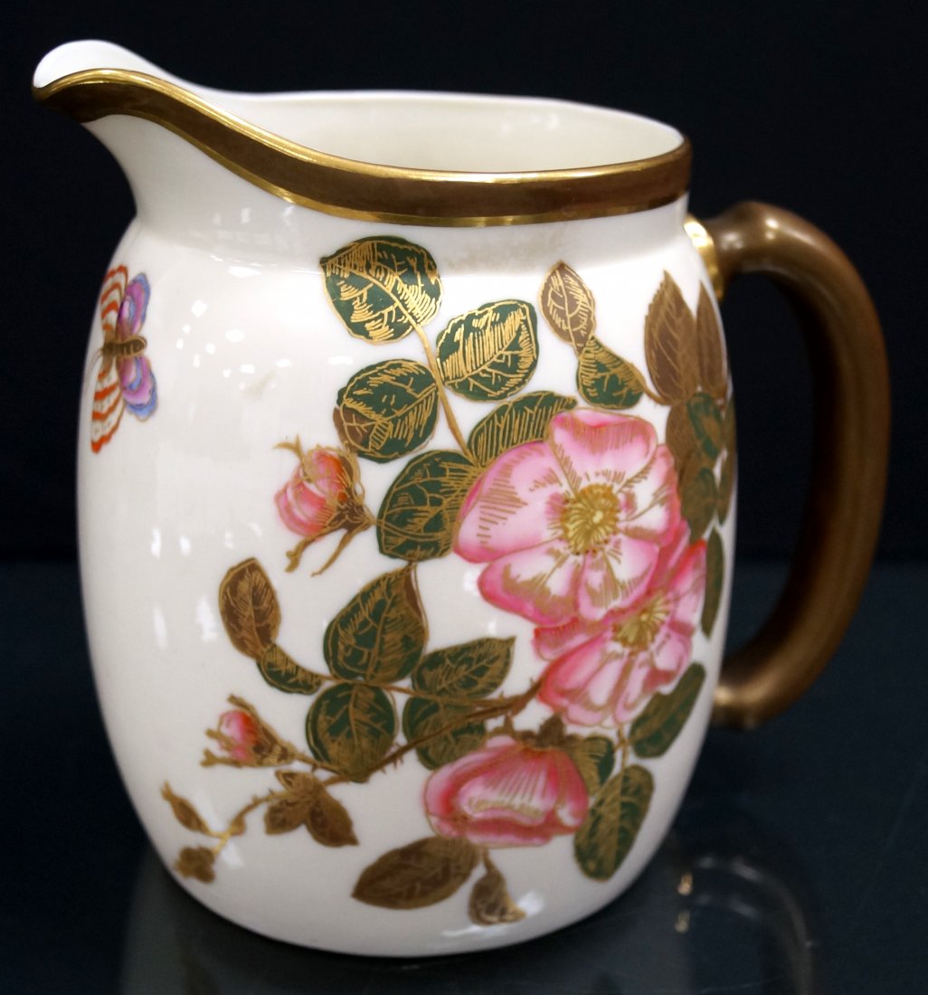 WORCESTER GILT DECORATED PORCELAIN PITCHER WITH (1 of 2)