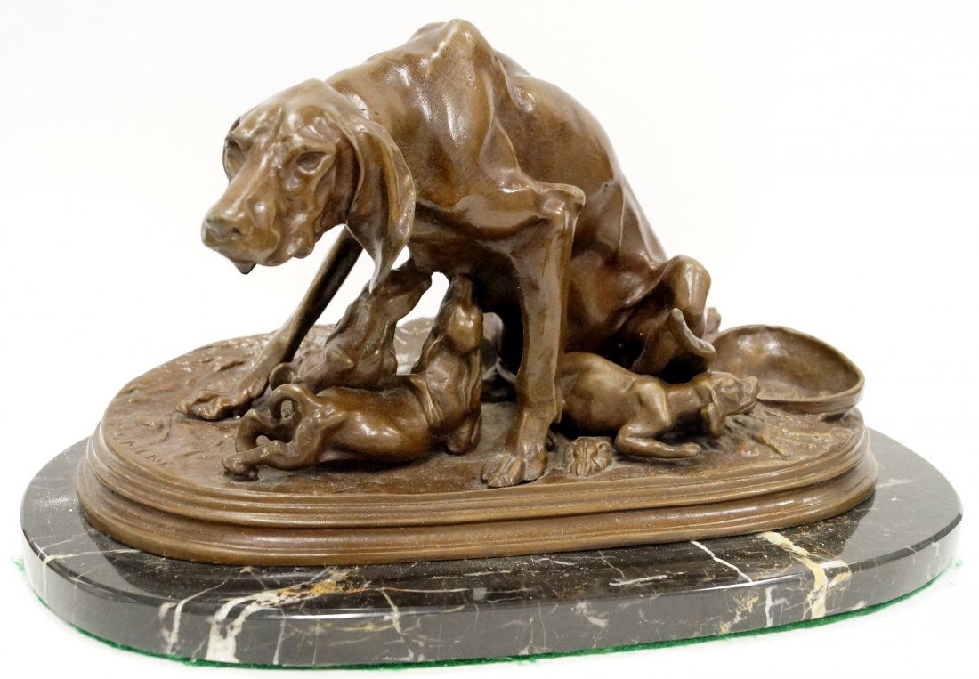 AFTER P.J. MENE, BRONZE SAINTONGEOIS POINTER BITCH AND (1 of 2)