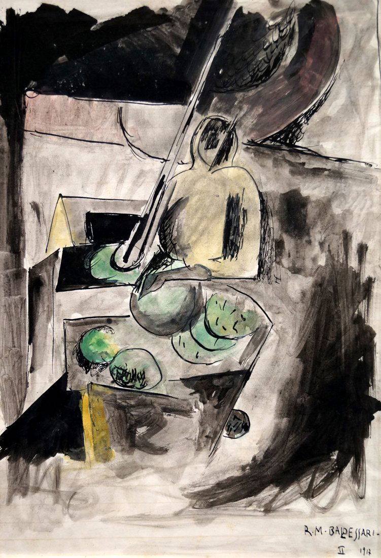 ROBERTO IRAS BALDESSARI (ITALIAN 1894-1965), INK AND (1 of 1)