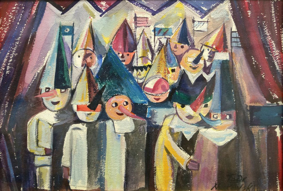 POLISH SCHOOL (20TH CENTURY), WATERCOLOR ON PAPER, (1 of 3)