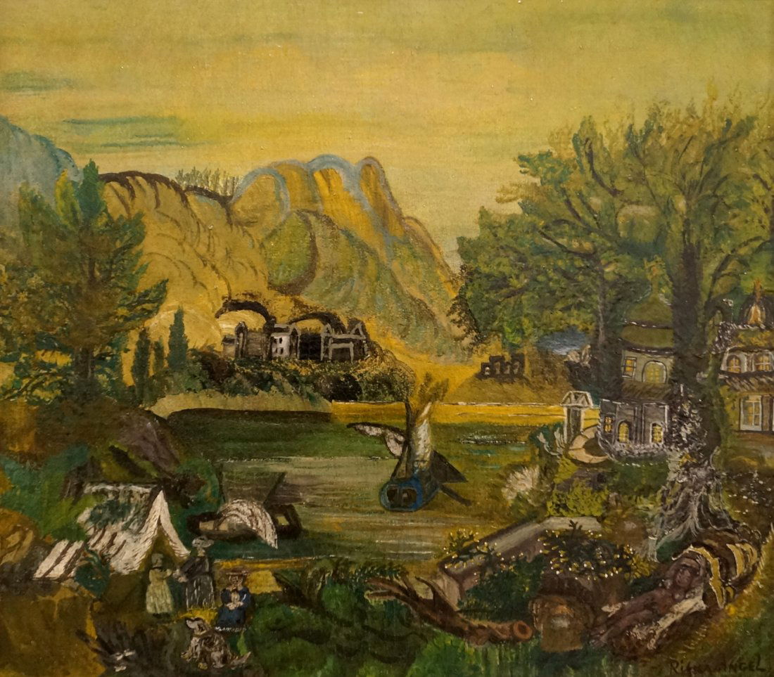 RIFKA ANGEL (RUSSIAN/AMERICAN 1899-1988) OIL ON CANVAS, (1 of 2)