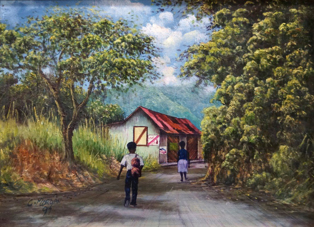 AMERICAN SCHOOL (20TH CENTURY), OIL ON CANVAS, "GOING (1 of 3)