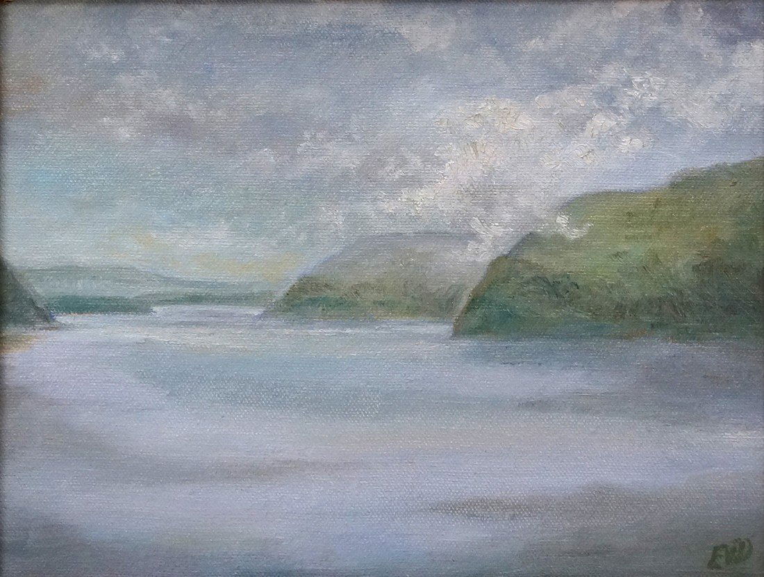 AMERICAN SCHOOL (20TH CENTURY), OIL ON CANVAS, HUDSON (1 of 2)