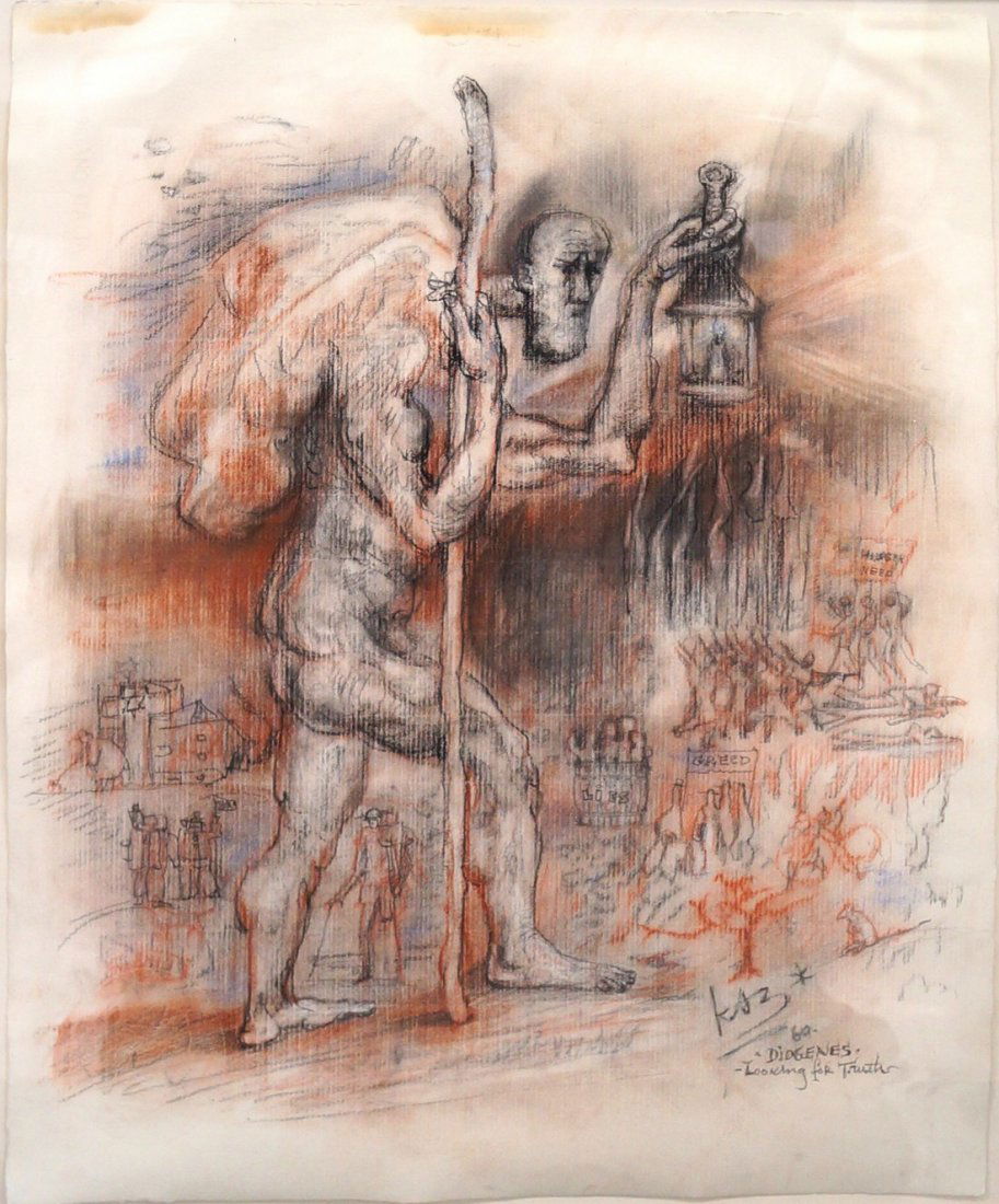 NATHANIEL KAZ (AMERICAN 1917-2012), MIXED MEDIUM ON (1 of 2)