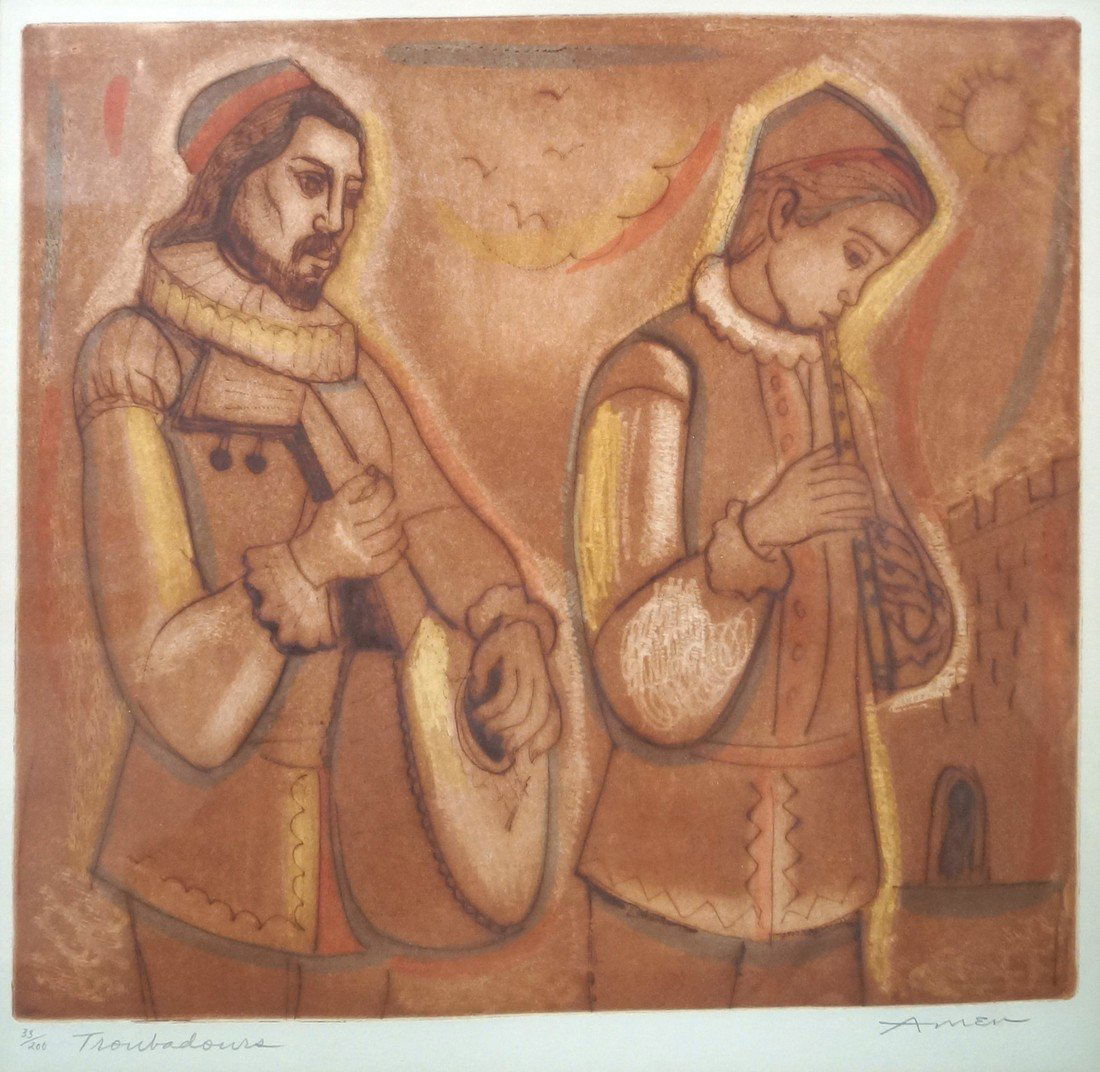 IRVING AMEN (AMERICAN 1918-2011), LITHOGRAPH, (1 of 1)