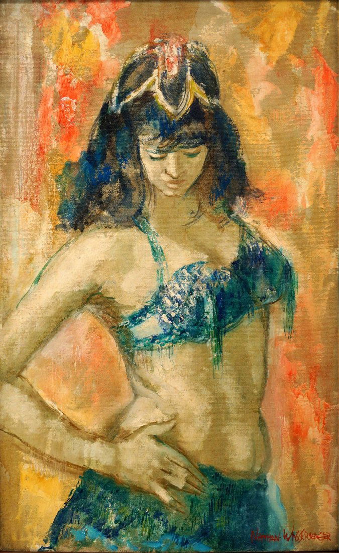 NATHAN WASSERBERGER (POLAND/AMERICAN 1928-2012) OIL ON (1 of 2)