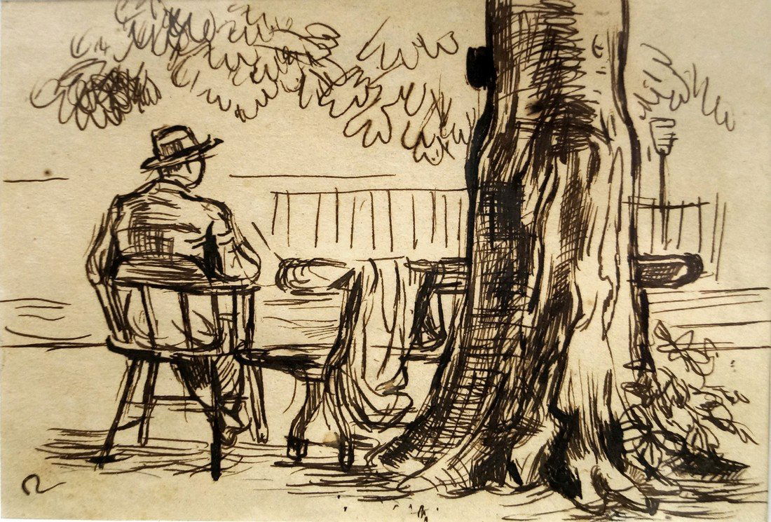 FRENCH SCHOOL (19/20TH CENTURY), INK ON PAPER, FIGURE (1 of 1)