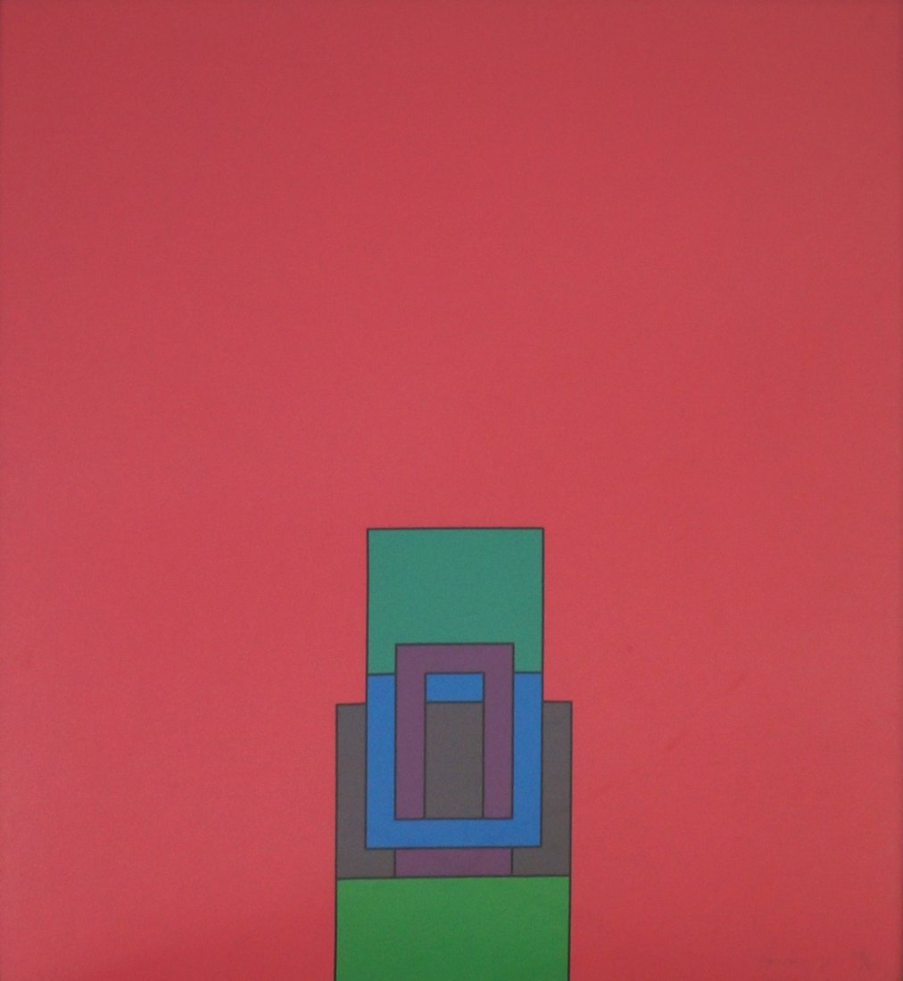 MODERNIST SCHOOL (20TH CENTURY), LITHOGRAPH, GEOMETRIC (1 of 2)