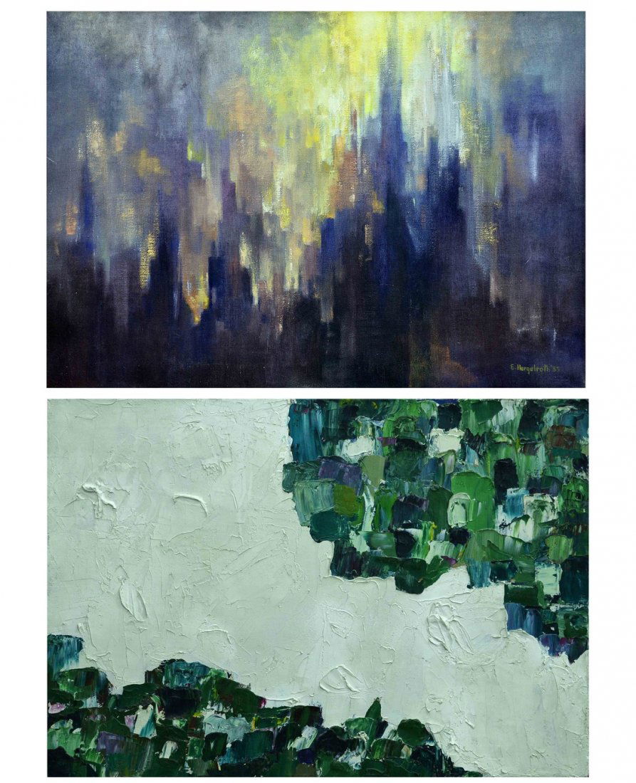 EDWARD HERGELROTH (AMERICAN 20TH CENTURY), LOT (2) OIL (1 of 2)