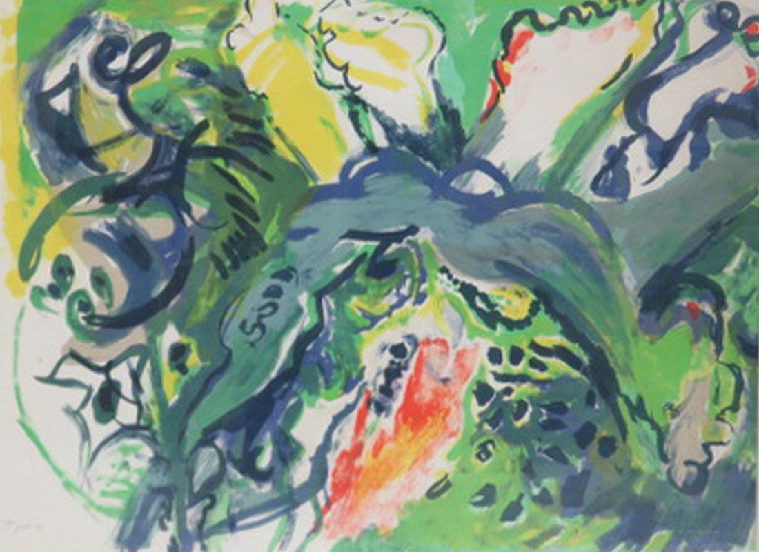 EDOURD PIGNON (FRENCH 1905-1993), LITHOGRAPH PRINTED ON (1 of 2)