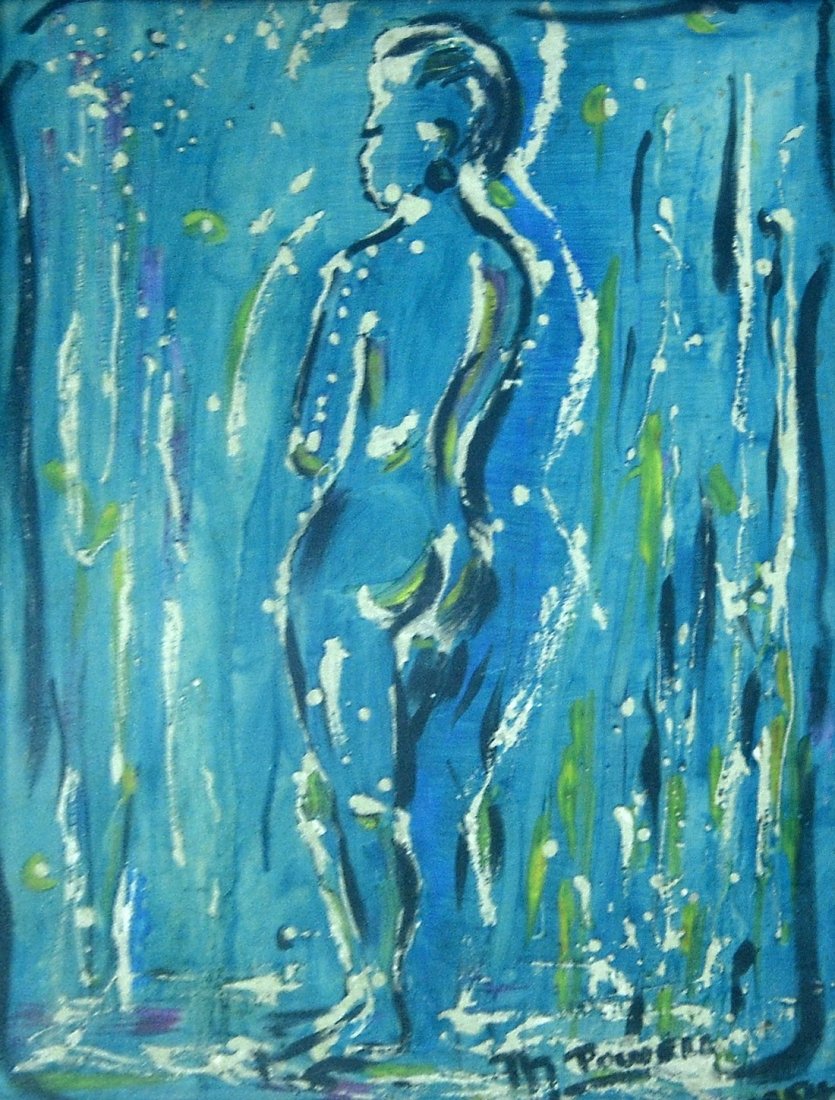 TED POWELL (AMERICAN 20TH CENTURY), MIXED MEDIA ON (1 of 2)