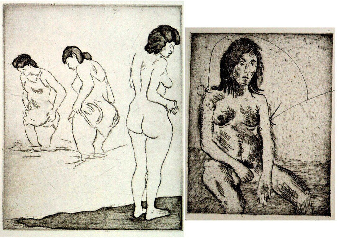 RAPHAEL SOYER (US/RUSSIAN 1899-1987), LOT (2) ETCHINGS, (1 of 1)