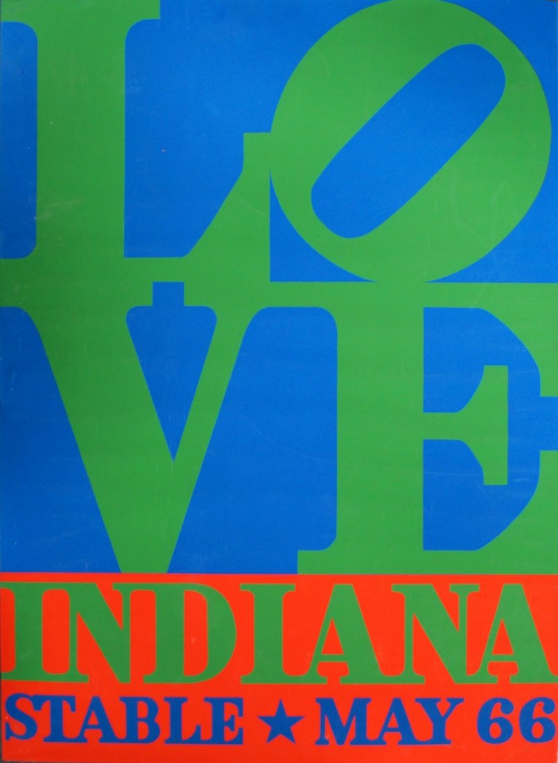 ROBERT INDIANA, SERIGRAPH EXHIBITION POSTER, "LOVE" (1 of 1)