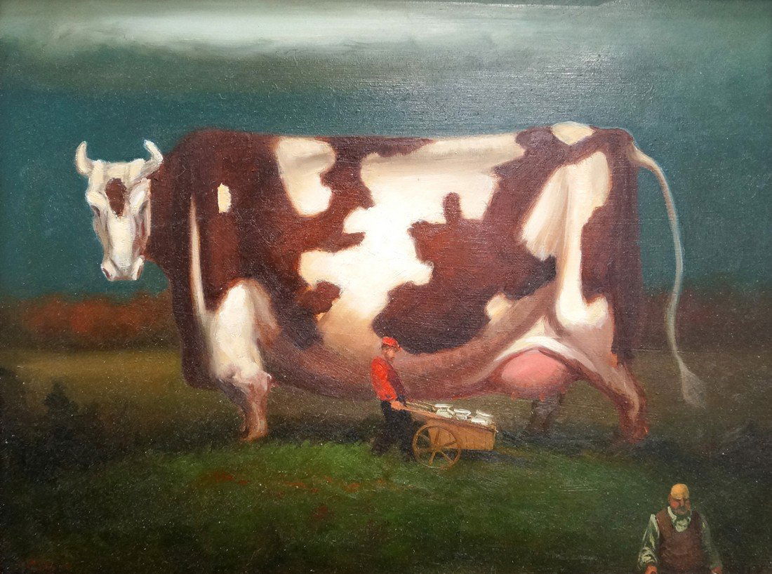 RICHARD LITHGOW (AMERICAN 1963-), OIL ON PANEL, "PRIZE (1 of 1)