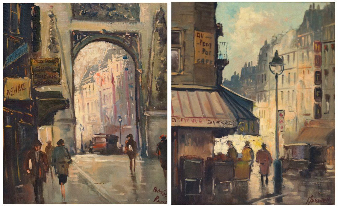 FRENCH SCHOOL (20TH CENTURY), LOT (2) OIL ON CANVAS, (1 of 1)