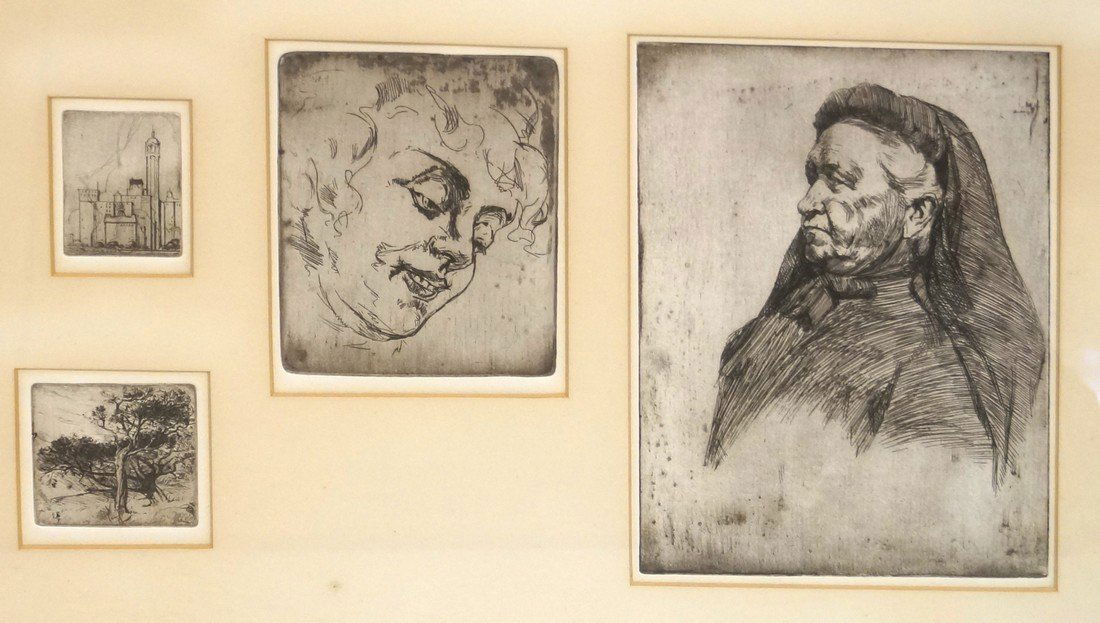 FELIX RUSSMAN (AMERICAN 1888-1962), LOT (4) ETCHINGS. (1 of 1)