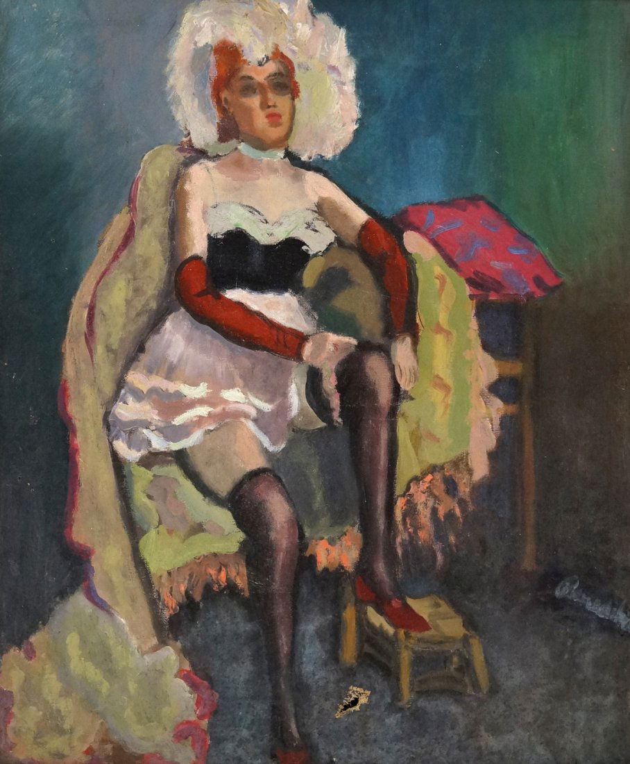 FRENCH SCHOOL (19/20TH CENTURY) OIL ON CANVAS, DANCING (1 of 2)